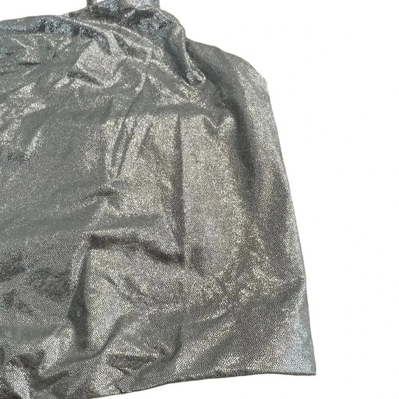 Skims Gray Metallic Strappy Back Crop Cami XL - Picture 3 of 4